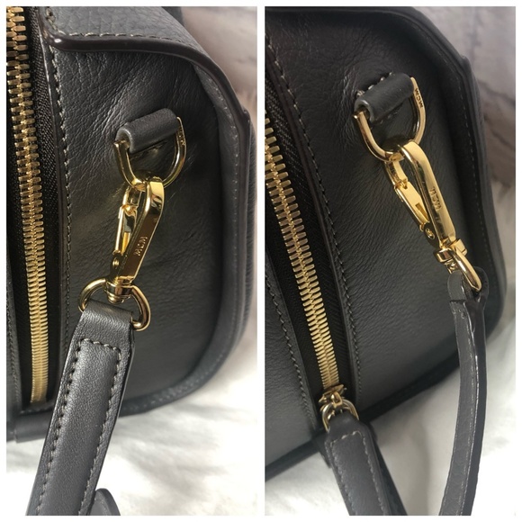 MCM Striped Visetos Medium Boston Bag, Gray - Picture 4 of 8